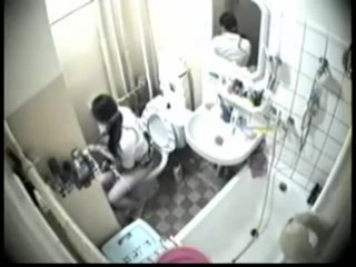 how girls go to the toilet and bath. hidden camera in the women's dorm toilet
